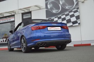 FMS 3 Zoll 76mm Duplex-Sportauspuff V2A Audi S3 Cabrio Quattro (8V,ab 14) 221kW