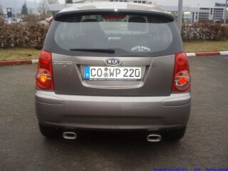 FMS Duplex-Sportauspuff Edelstahl für Kia Picanto Facelift (BA) 1.1l 48kW