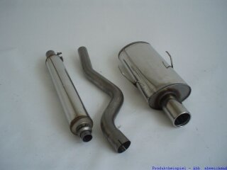 FMS Gruppe A Anlage Edelstahl Peugeot 106 (Typ 1C, 91-03.96) 1.4l 55/69kW