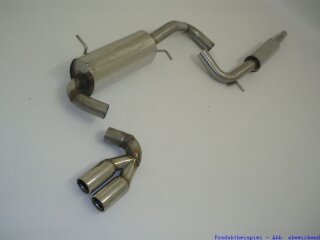 FMS Gruppe A Anlage mittig Edelstahl VW Lupo + GTI (6E,6ES,01-05) 1.6l 16V 92kW