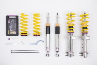 coilover Variant 3 inox Separately adjustable compression and rebound stage damping.