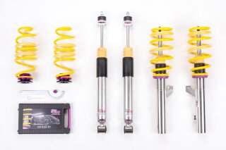 coilover Variant 3 inox Separately adjustable compression and rebound stage damping.