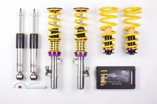 coilover Variant 3 inox Separately adjustable compression and rebound stage damping.