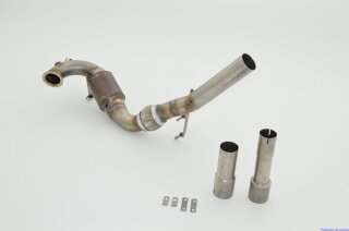 63.5mm downpipe with 200 cells HJS sport catalyst stainless steel