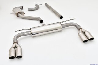 63.5mm catback-system with tailpipe left & right S3-Look stainless steel