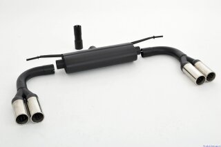 back-silencer with tailpipe left & right aluminised steel