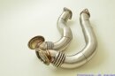 2x70mm downpipe set without 200 cells sport catalyst stainless steel