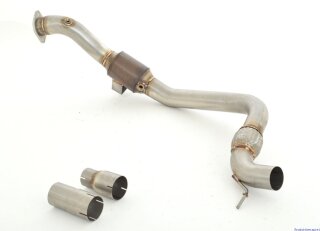 Friedrich Motorsport 3 Zoll (76mm) Downpipe mit 200 Zellen HJS Sport-Kat. Edelstahl