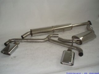 63.5mm catback-system with tailpipe left & right stainless steel