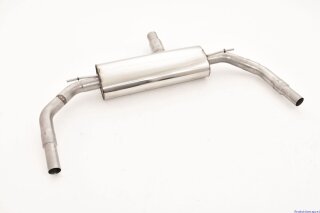 76mm back-silencer with tailpipe left & right stainless steel