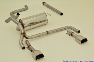 63.5mm catback-system with tailpipe left & right stainless steel