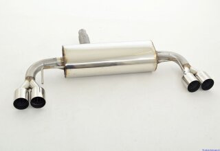 back-silencer with tailpipe left & right stainless steel