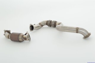 76mm downpipe with 200 cells HJS sport-catalyst stainless steel