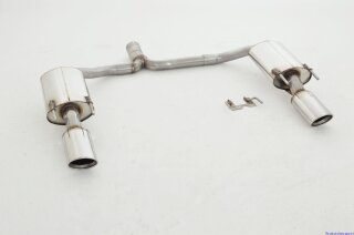 back-silencer with tailpipe left & right stainless steel