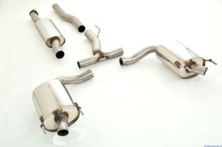 76mm catback-system with tailpipe left & right OPC-Look stainless steel