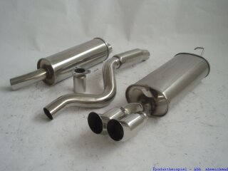 63.5mm racing catback-system stainless steel