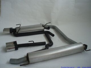 63.5mm catback-system with tailpipe left & right aluminised steel