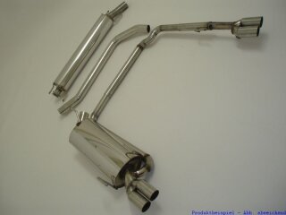 63.5mm catback-system with tailpipe left & right stainless steel