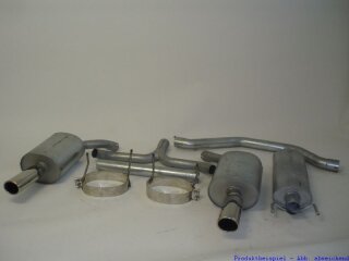 63.5mm catback-system with tailpipe left & right aluminised steel