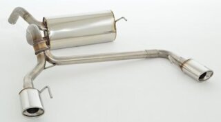 back-silencer with tailpipe left & right stainless steel