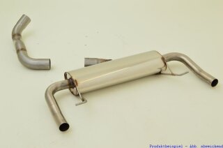 70mm back-silencer with tailpipe left & right stainless steel