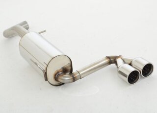 back-silencer with tailpipe in the middle stainless steel