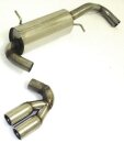 back-silencer with tailpipe in the middle stainless steel