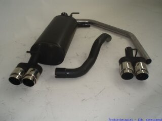 back-silencer with tailpipe left & right aluminised steel