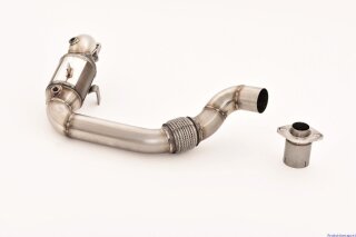 76mm downpipe with 200 cells HJS sport-catalyst stainless steel