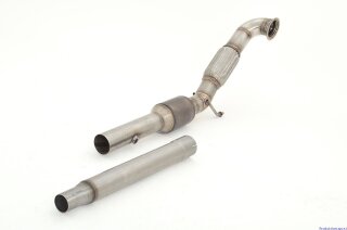 76mm downpipe with 200 cells HJS sport-catalyst stainless steel