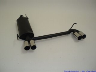 back-silencer with tailpipe left & right aluminised steel