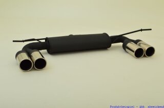 back-silencer with tailpipe left & right aluminised steel