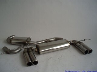 63.5mm catback-system with tailpipe left & right GTI-Look stainless steel