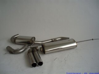 63.5mm racing catback-system stainless steel