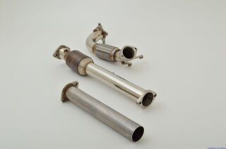 76mm downpipe with 200 cells HJS sport-catalyst stainless steel