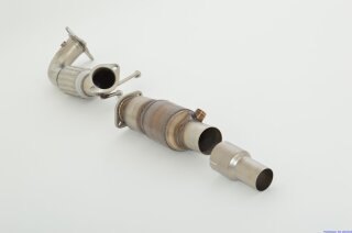 76mm downpipe with 200 cells HJS sport-catalyst stainless steel