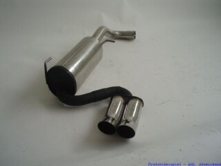 back-silencer with tailpipe in the middle stainless steel