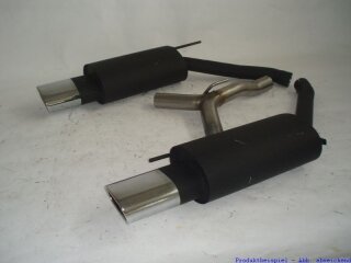 back-silencer with tailpipe left & right aluminised steel