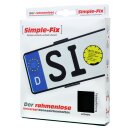 Rahmenloser Universal-Kennzeichenhalter SIMPLE-FIX silber