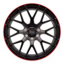 MAM GT1 9.5x19 5/112 ET30 NB66.6 Matt Black Lip Red