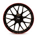 MAM GT1 8,5x19 5/100 + 112 ET45 Schwarz lippe Rot Alufelge