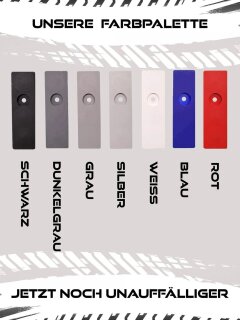 IVALITY® Magnetischer Kennzeichen-Halter auf der Stoßstange für  3D-Kennzeichen 2er Set schwarz