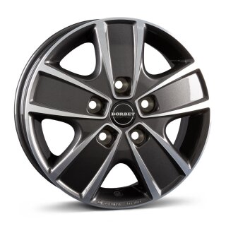 Borbet CWG 6,0x16 5/118 ET68 NB71,1 Mistral Anthracite polished