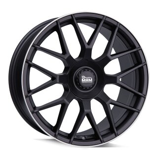 MAM GT1 9.5x21 5/120 ET52 Matt Black Lip Polish Alloy rim