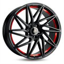 Keskin KT20 8.5x19 5/120 ET35 Matt Black Red Inside Alloy...