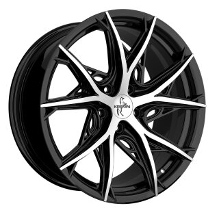 Keskin KT24C 8.5x19 5/112 ET30 Black Front Polish Alloy rim