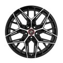 Keskin KT25 8.5x20 5/108 ET40 Black Front Polish Alloy rim