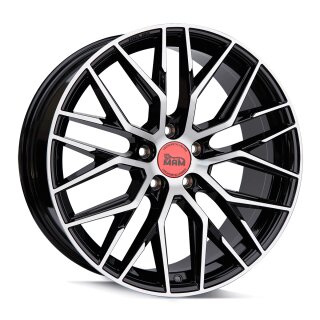 MAM RS4 6.0x15 5/108 ET42 Black Front Polish Alloy rim