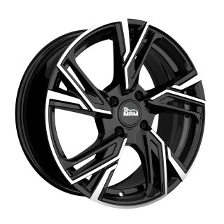 MAM RS5 6.0x15 4/100 ET35 Black Front Polish Alloy rim