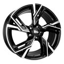 MAM RS5 6,0x15 5/100 ET38 Black Front Polish aluminium rim